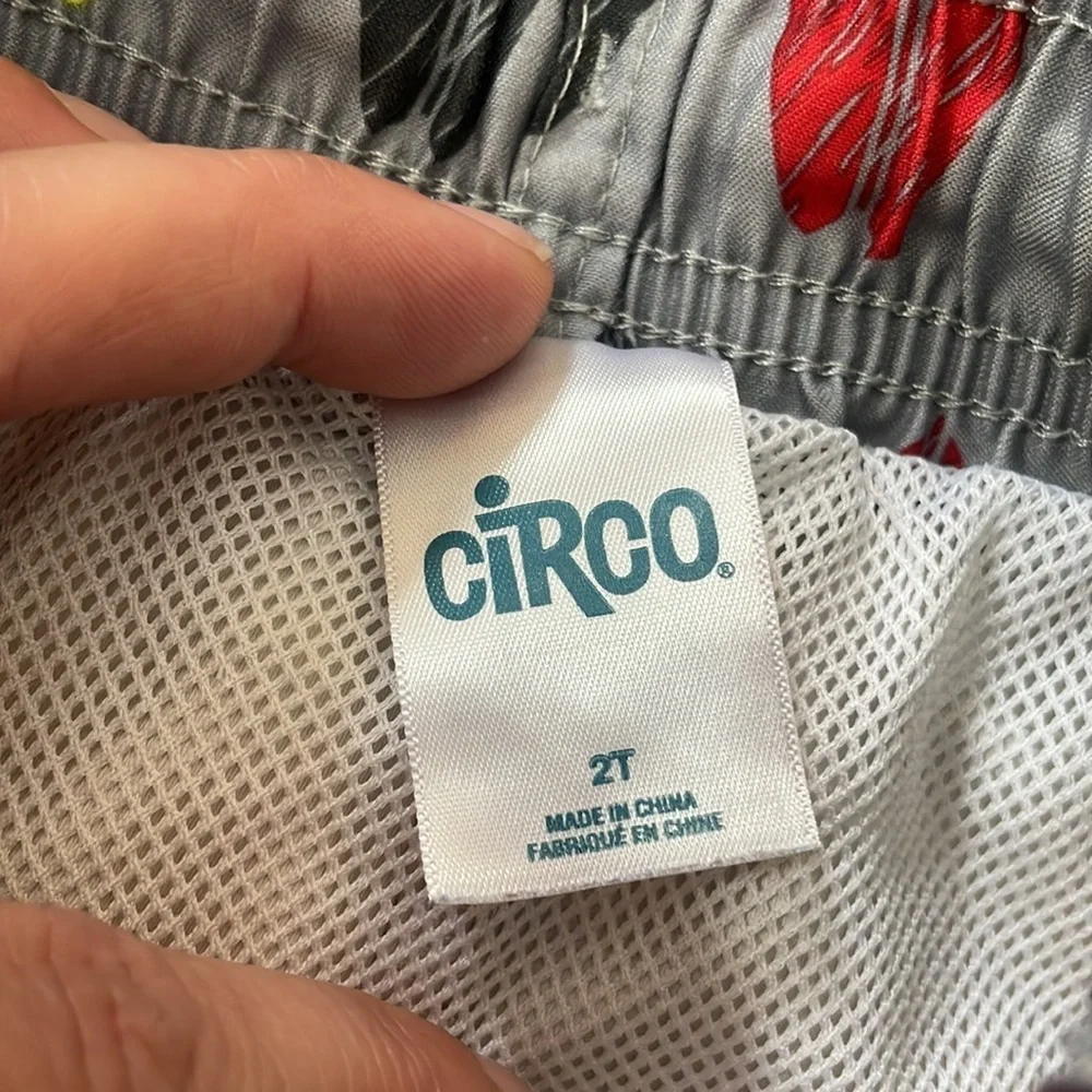 Circo Gray Swimming Trunks/Shorts Red Yellow Black Colored Pattern